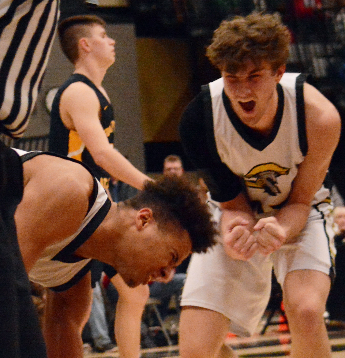 Reece Homan celebrating